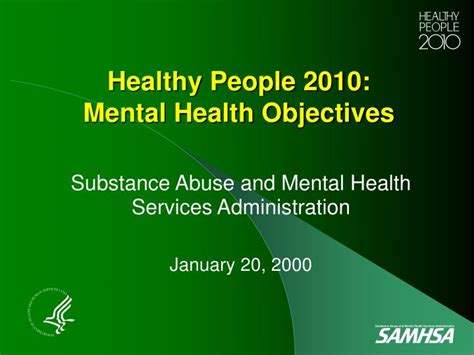 Ppt Healthy People 2010 Mental Health Objectives Powerpoint