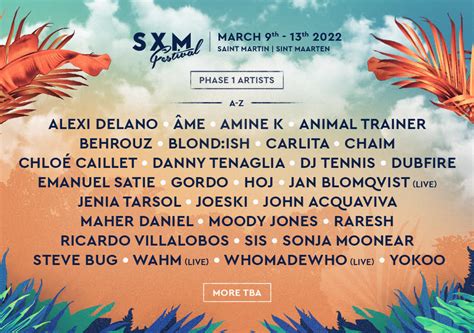 Sxm Festival 2022 Announces Phase One Line Up Âme Ricardo Villalobos