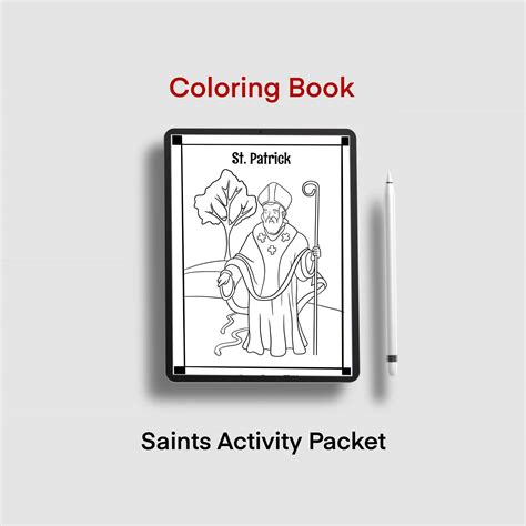 Catholic Saints Coloring Activity Printable Saints Coloring Pages Instant Downloadable