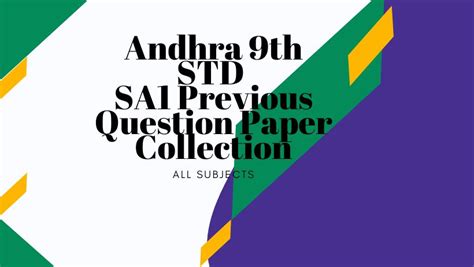 Andhra SA1 Exam 2024-Previous Question Papers for STD 9