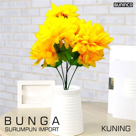 Jual BUNGA POMPOM DANDELION MAWAR SERUNI SERUMPUN KRISAN Artificial