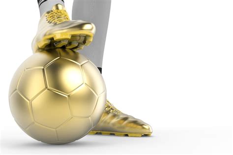 Premium Photo 3d Rendering Soccer Player Standing With Soccer Ball