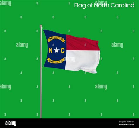 High detailed flag of North Carolina. North Carolina state flag ...