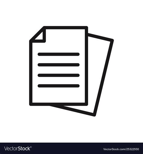 Documents Icon Royalty Free Vector Image Vectorstock