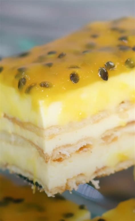 Receta de milhojas de maracuyá Un postre delicioso