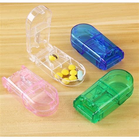 Pill Cutter Box Portable Drug Box Tablet Cutter Splitter Medicine Pill