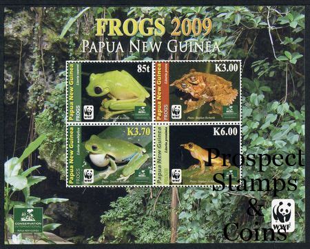 Stamps World Papua New Guinea MUH Stamps 2009 Frogs Sheetlet