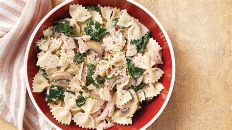 Tuna Mushroom And Spinach Pasta Canadian Living