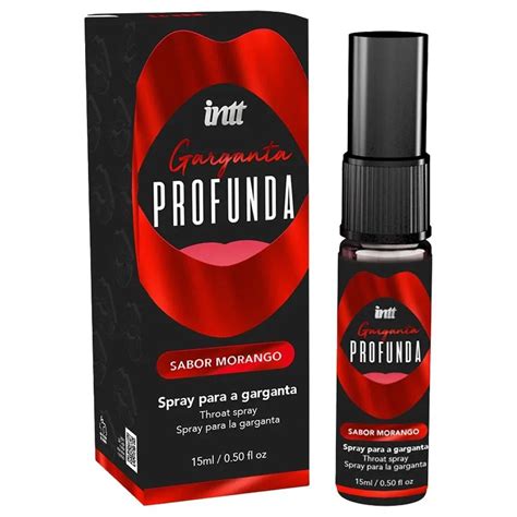 Liby Sex Shop GARGANTA PROFUNDA SPRAY SEXO ORAL SABOR MORANGO 15 ML