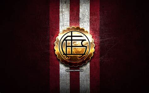 Lanus Fc Logo Dorado Primera Divisi N Argentina De Metal Rojo