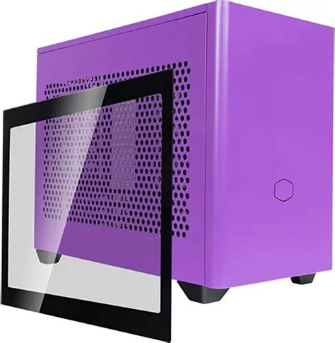 Gabinete Masterbox Cooler Master Nr P Mini Itx Tg Riser Color Violeta