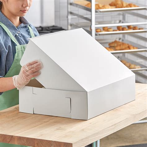 Bakers Lane 18 12 X 14 12 X 5 White Half Sheet Cake Bakery Box