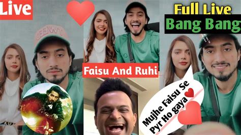 Mr Faisu And Ruhi Singh Today Instagram Live Bang Bang Web Series