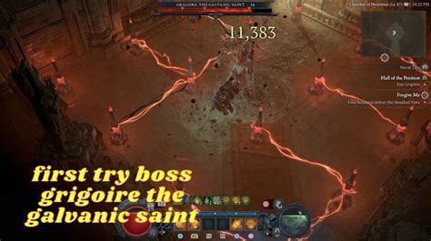 Diablo Season Season Of Blood First Try Boss Grigoire The Galvanic