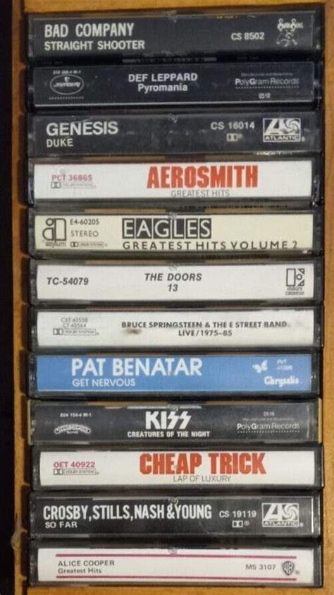 Lot 12 Classic Rock Cassette Tapes Kiss Aerosmith Eagles Genesis Def Leppard Use Ebay In 2023