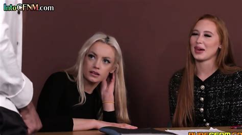 CFNM Bitches Seduce Horny Black Dude In Meeting Room