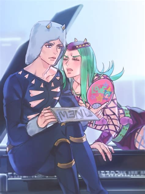 Kujo Jolyne Narciso Anasui And Weather Report Jojo No Kimyou Na Bouken Drawn By Reammara