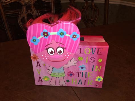 Poppy Trolls Valentine Box Valentine Box Valentine S Day Diy Valentine