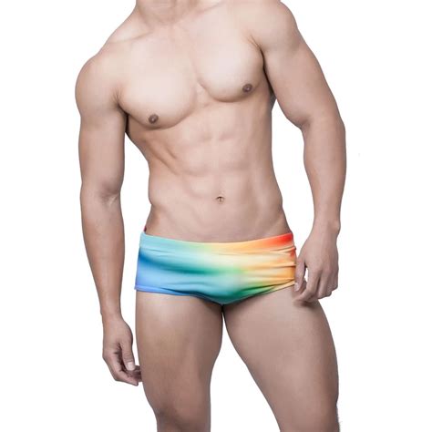 Summer Mens Swimming Trunks Sexy Low Waist Beach Board Surfing Swimwear