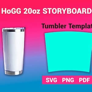 Hogg Oz Storyboard Tumbler Template Sublimation For Use Silhouette