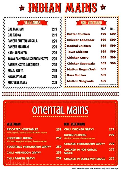 Menu Of Qds Lajpat Nagar 2 Delhi Dineout Discovery