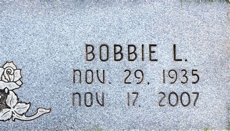 Bobbie L Hobbs Cox Find A Grave Memorial