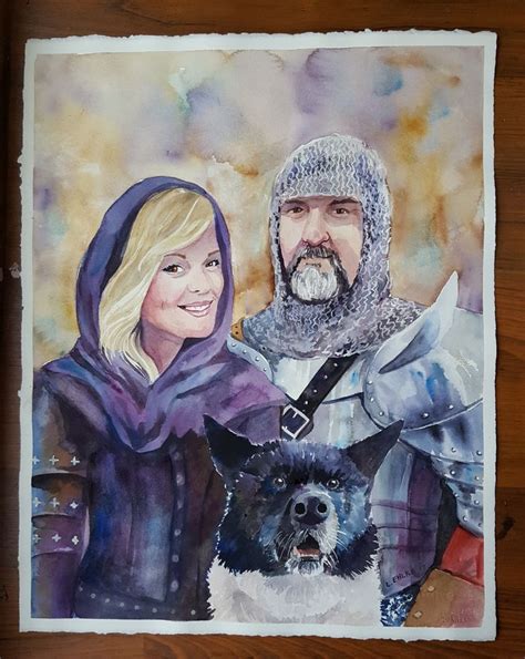 Watercolor Portrait Commission By Lori Ehlke