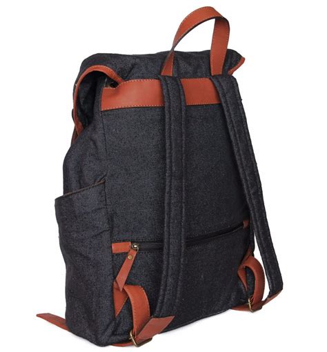 Mochila Jeans Lona Couro Legítimo Mala Masculina Feminina R 298 90