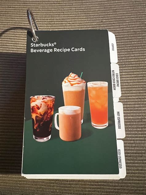 Starbucks Drink Recipe Cards