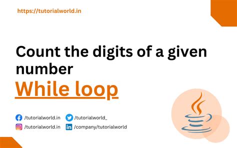 Java Program To Count The Digits Of A Given Number Using While Loop