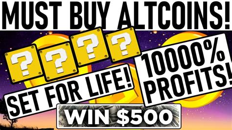 10000 Profit Altcoin Picks Set For Life Alt Picks Bitcoin Move In