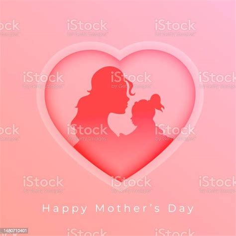 Beautiful Happy Mothers Day Wishes Card For Lovely Woman Stock