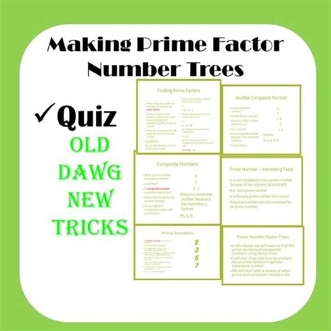 Making Prime Factor Trees Quiz Made By Teachers