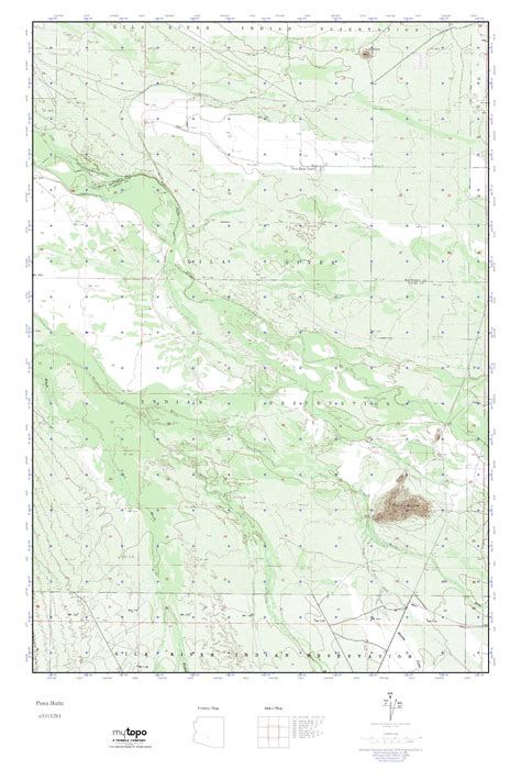 MyTopo Pima Butte Arizona USGS Quad Topo Map