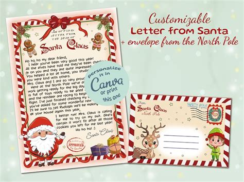 Printable Santa Letters Big Bundle With Nice Certificate Naughty Warning Letter To Santa