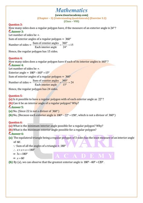 Ncert Solutions For Class 8 Maths Chapter 3 Exercise 3 2