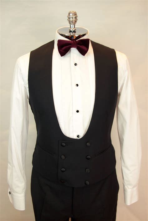 Suit Hire Black Double Breasted Waistcoat Corcorans Menswear