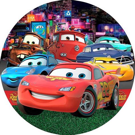 Painel Redondo Carros Mcqueen Elo7