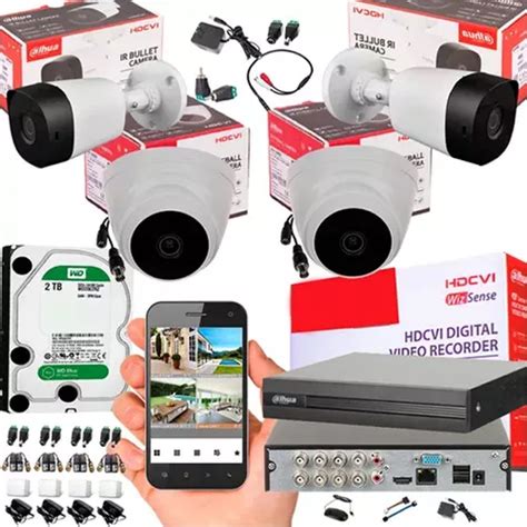 Kit Cctv 5 Megapíxeles Dahua Dvr 8 Ch 4 Cámaras