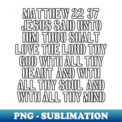 Matthew 2237 King James Version Kjv Bible Verse Typography Inspire