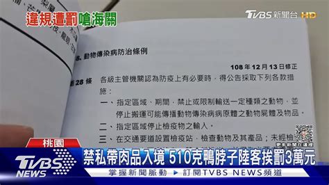 帶鴨脖子入境「挨罰3萬」 陸客批搶錢 差別對待｜tvbs新聞 Tvbsnews02 Youtube