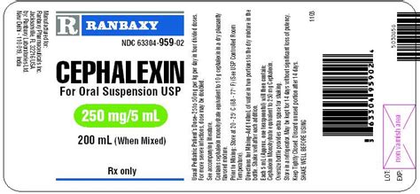 Dailymed Cephalexin Capsule Cephalexin Suspension