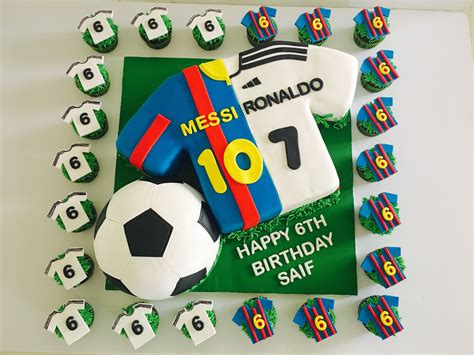 Soccer birthday cake- Messi vs Ronaldo birthday cake Ronaldo Birthday ...