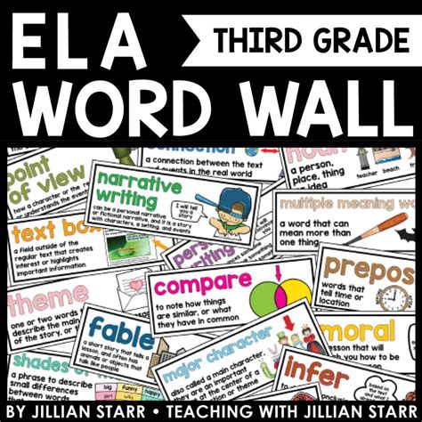 Ela Word Wall Grade Teaching With Jillian Starr