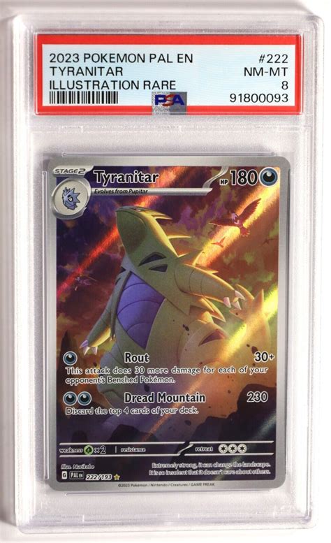 Pokemon Tcg Tyranitar Paldea Evolved Illustration Rare Psa