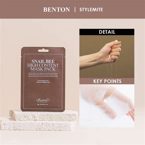 Stylemite Benton Snail Bee High Content Mask Pack G Ea Shopee