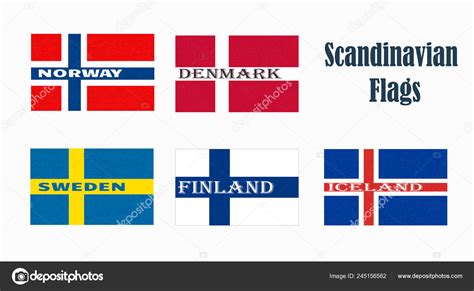 Scandinavian Countries Flags