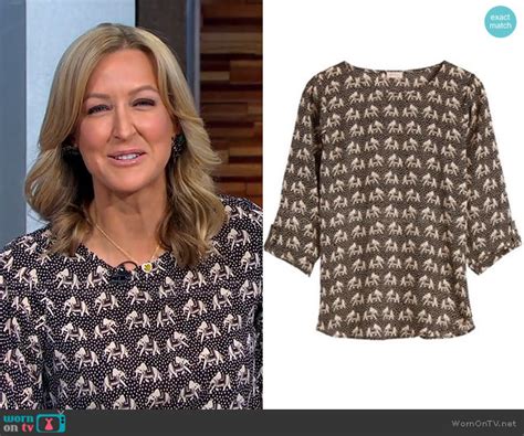 Wornontv Laras Black Elephant Print Top On Good Morning America