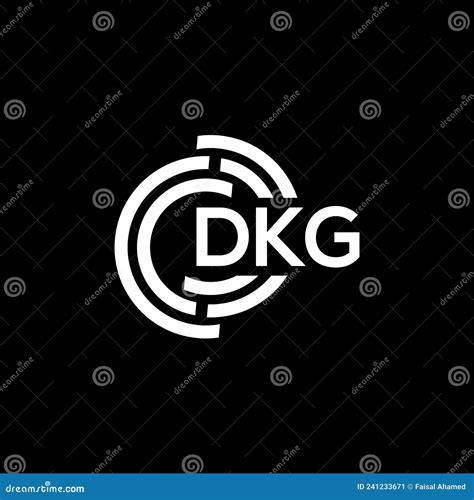 Design Do Logotipo De Letra De Kg Sobre Fundo Preto Conceito De