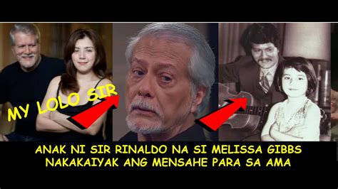 Sir Ronaldo Valdez Daughter Melissa Gibbs May Nakakaiyak Na Mensahe